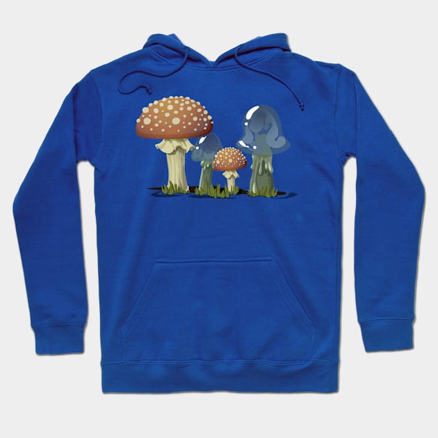 The Two Couple Mushrooms Hoodie by LineXpressions